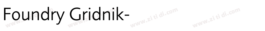 Foundry Gridnik字体转换